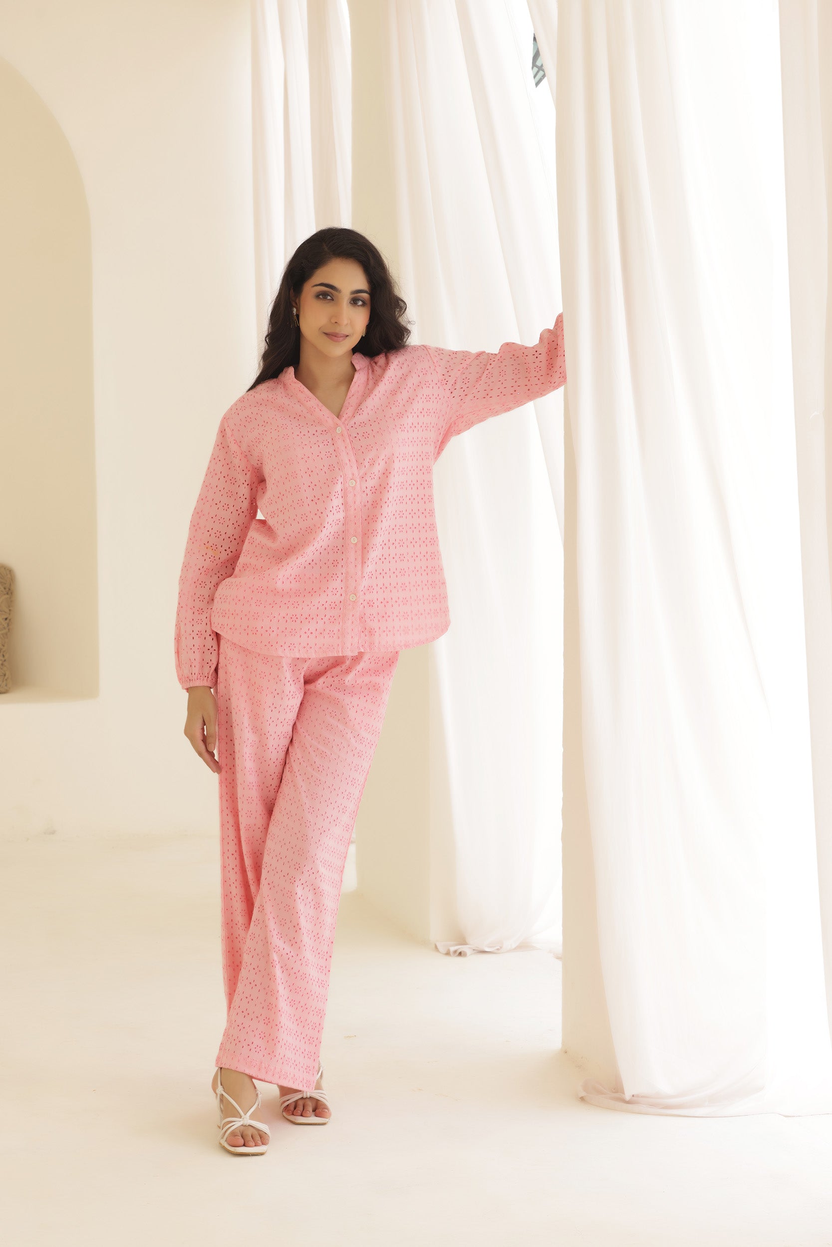 Orchid Shiffli Co-ord Set