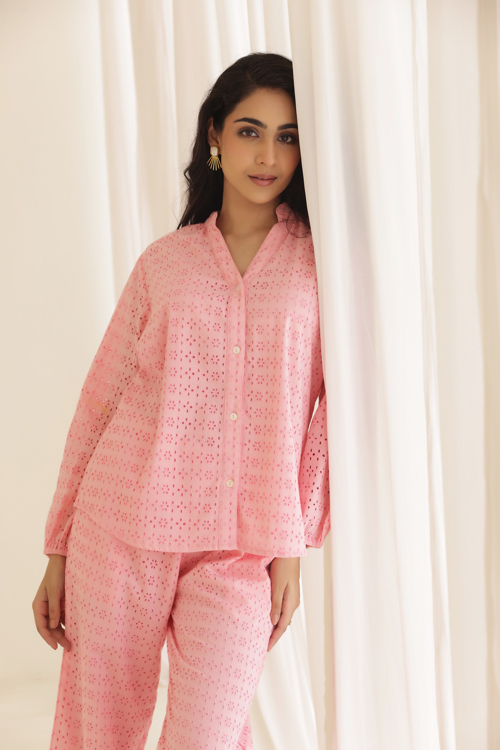 Orchid Shiffli Co-ord Set