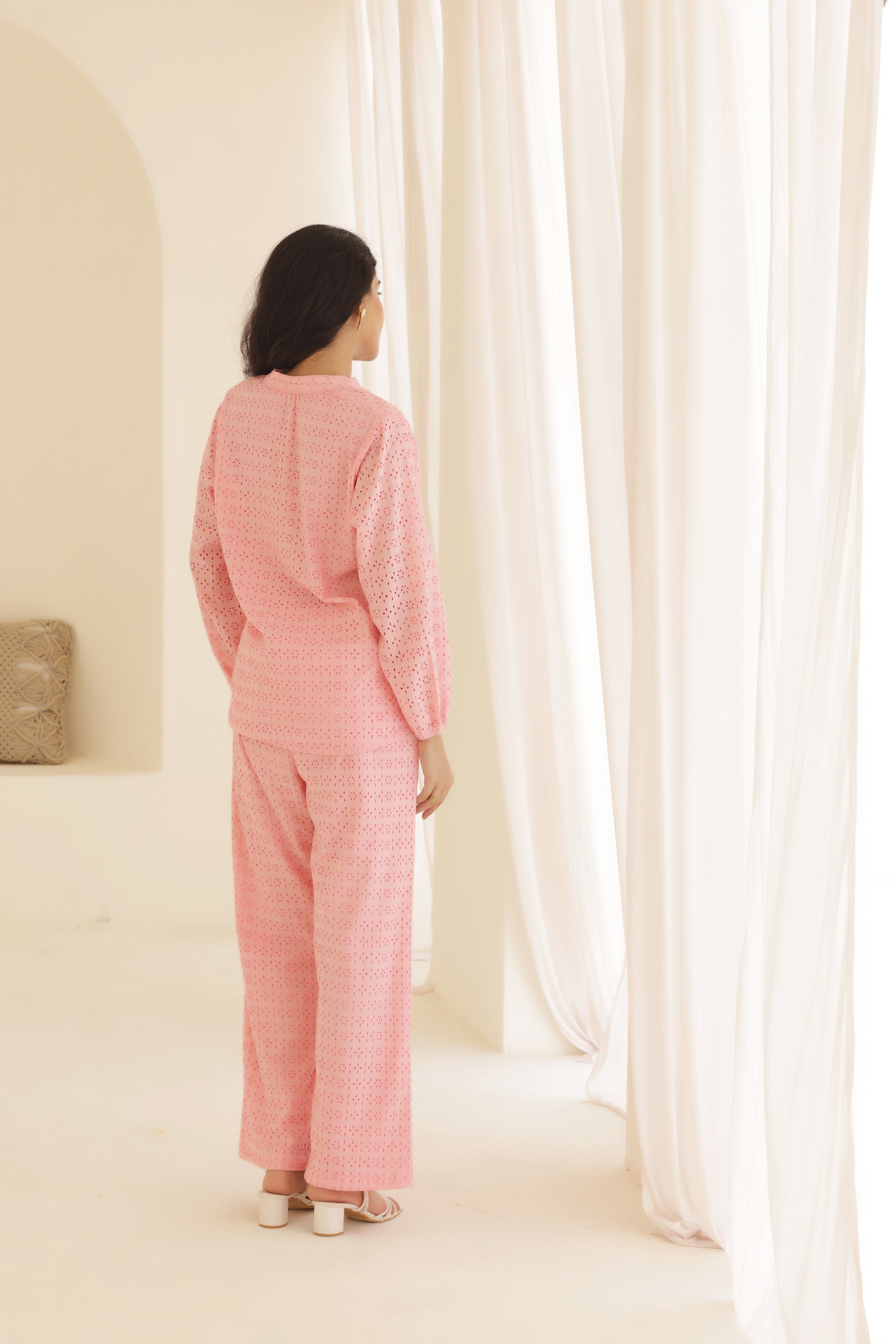 Orchid Shiffli Co-ord Set