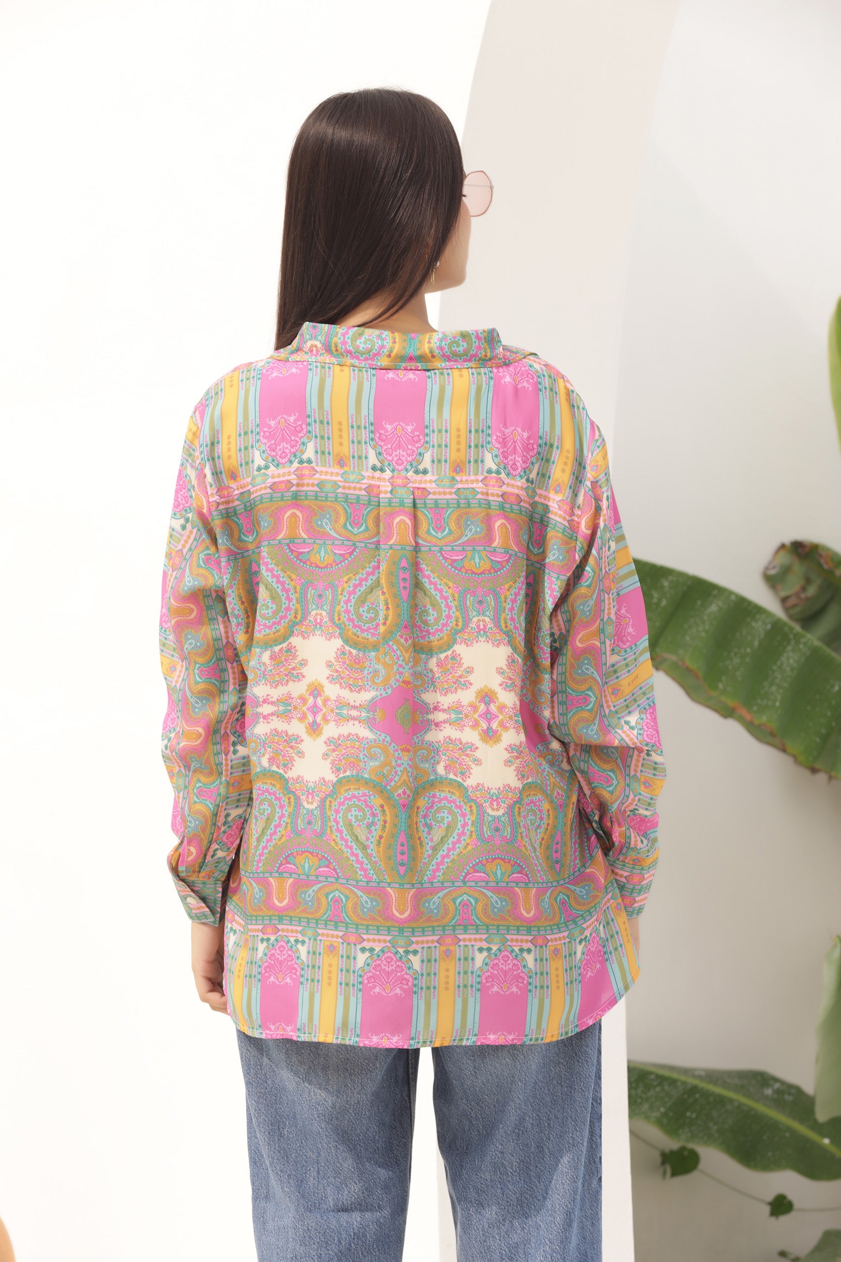 Poly Yellow Jharoka Shirt