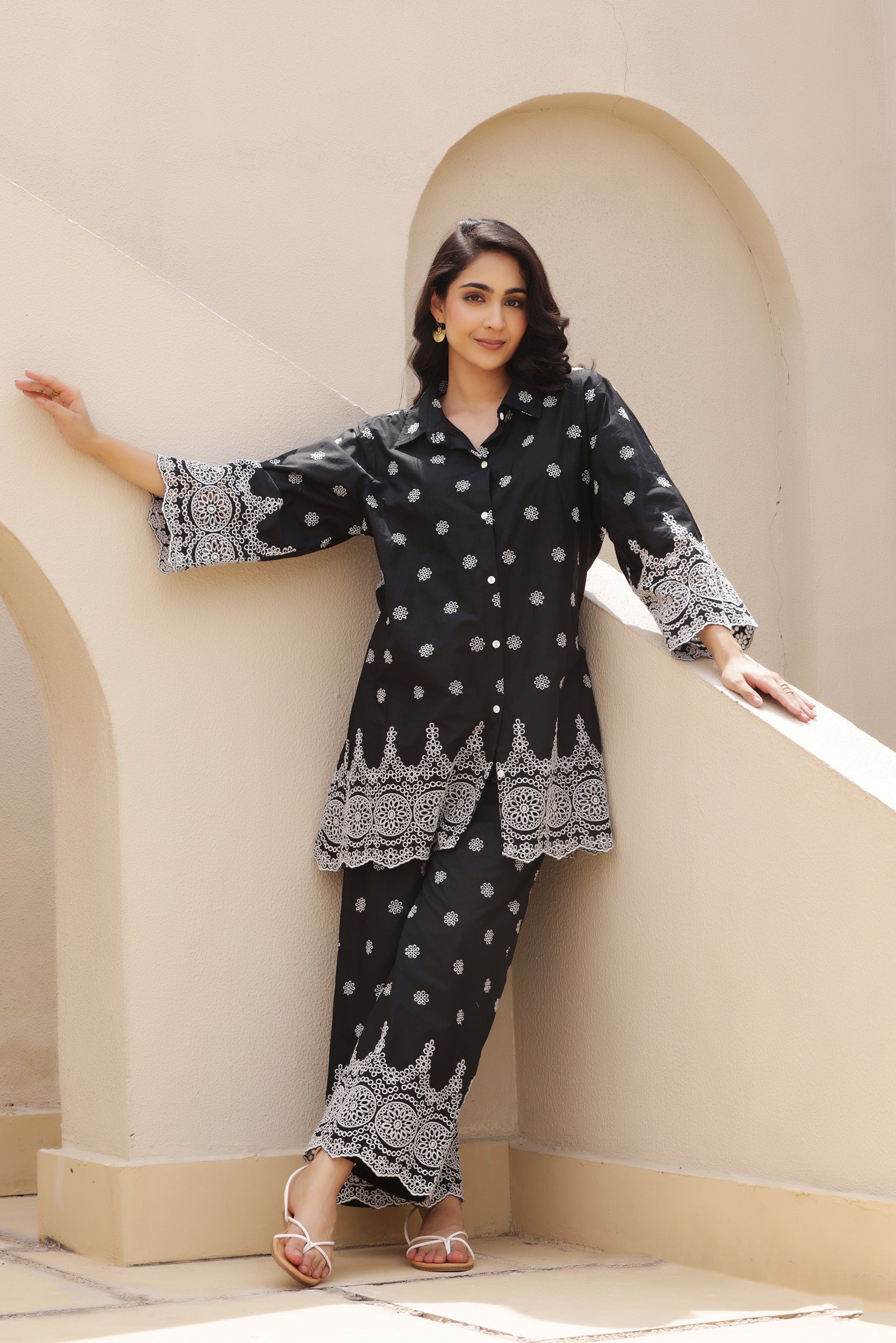 Black Shiffli Cosmos Co-ord Set