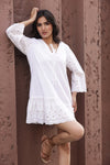 White Shiffli Grace Dress