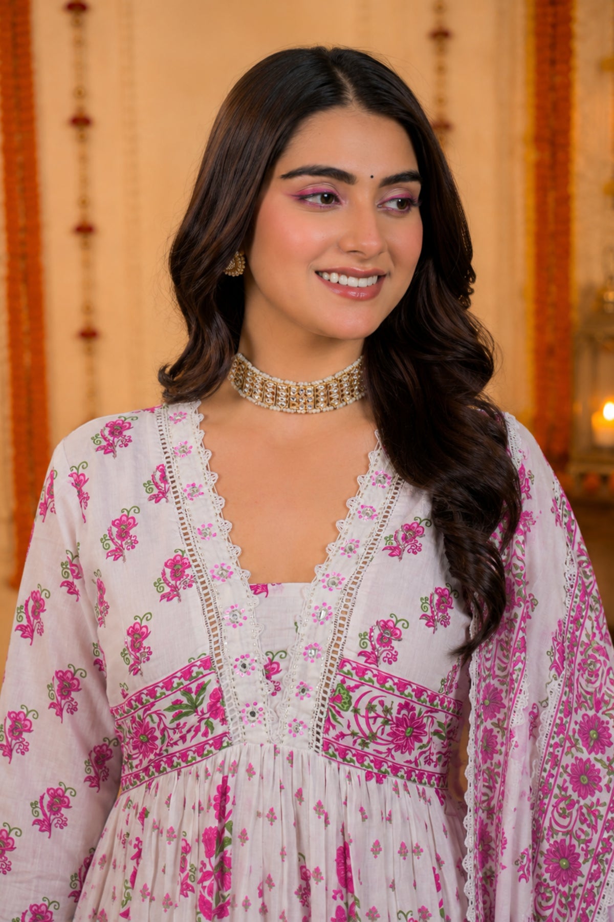 Gulnaar Blossom Anarkali Set