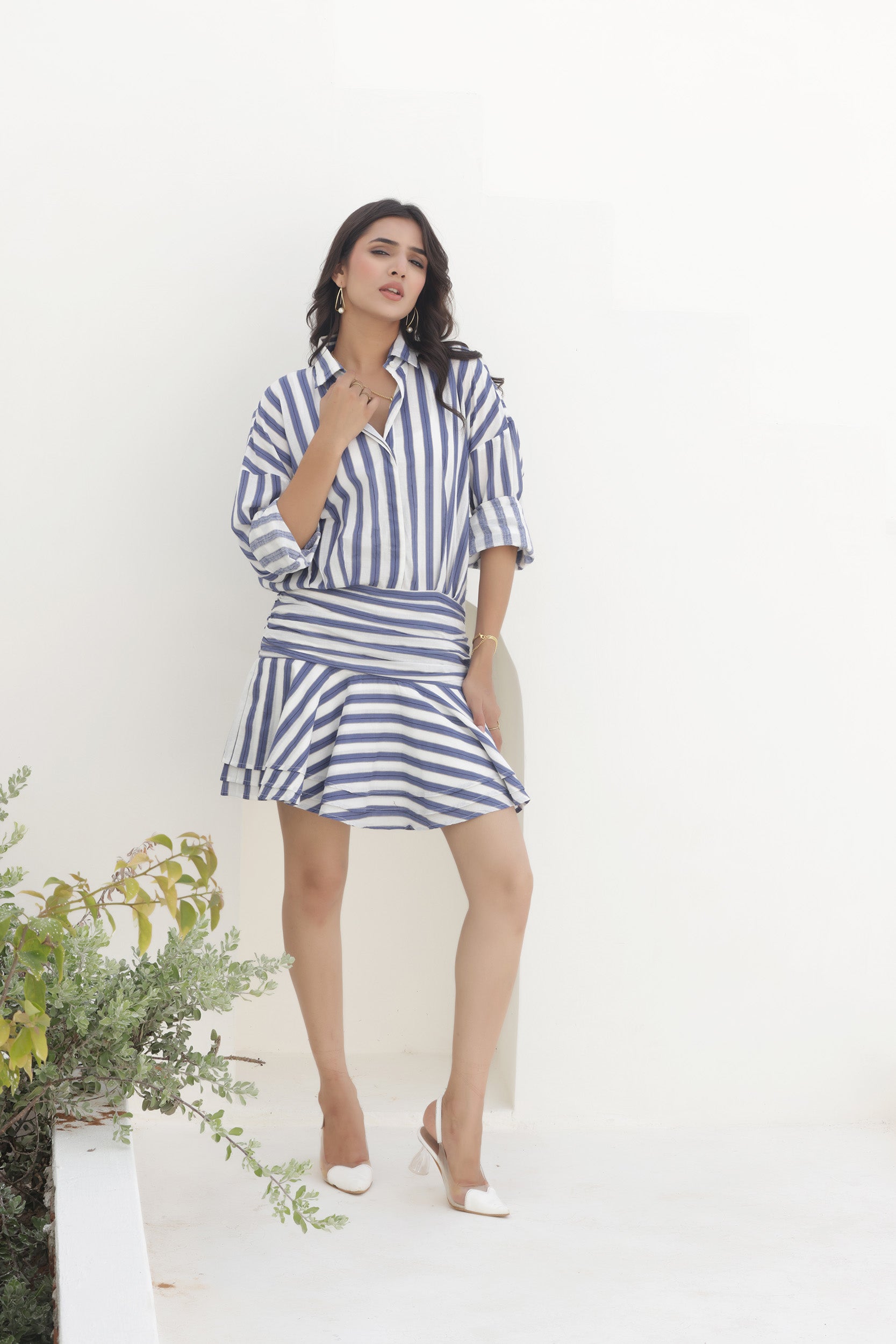Cotton Mariniere Short Dress