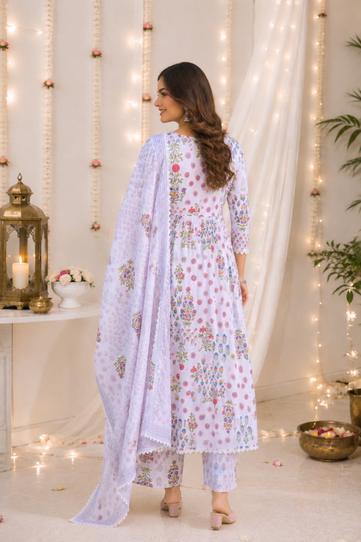 Orchid Frost Anarkali Set
