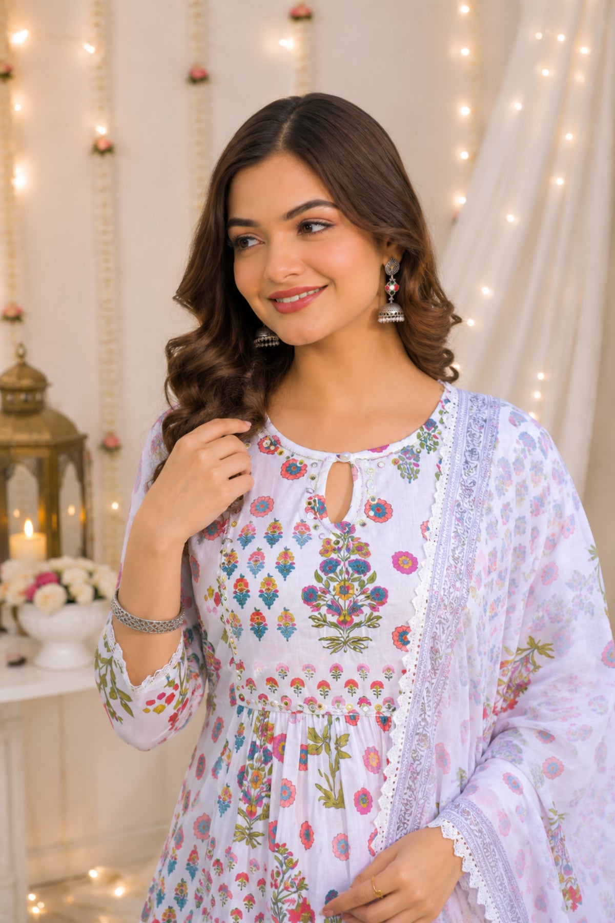 Orchid Frost Anarkali Set