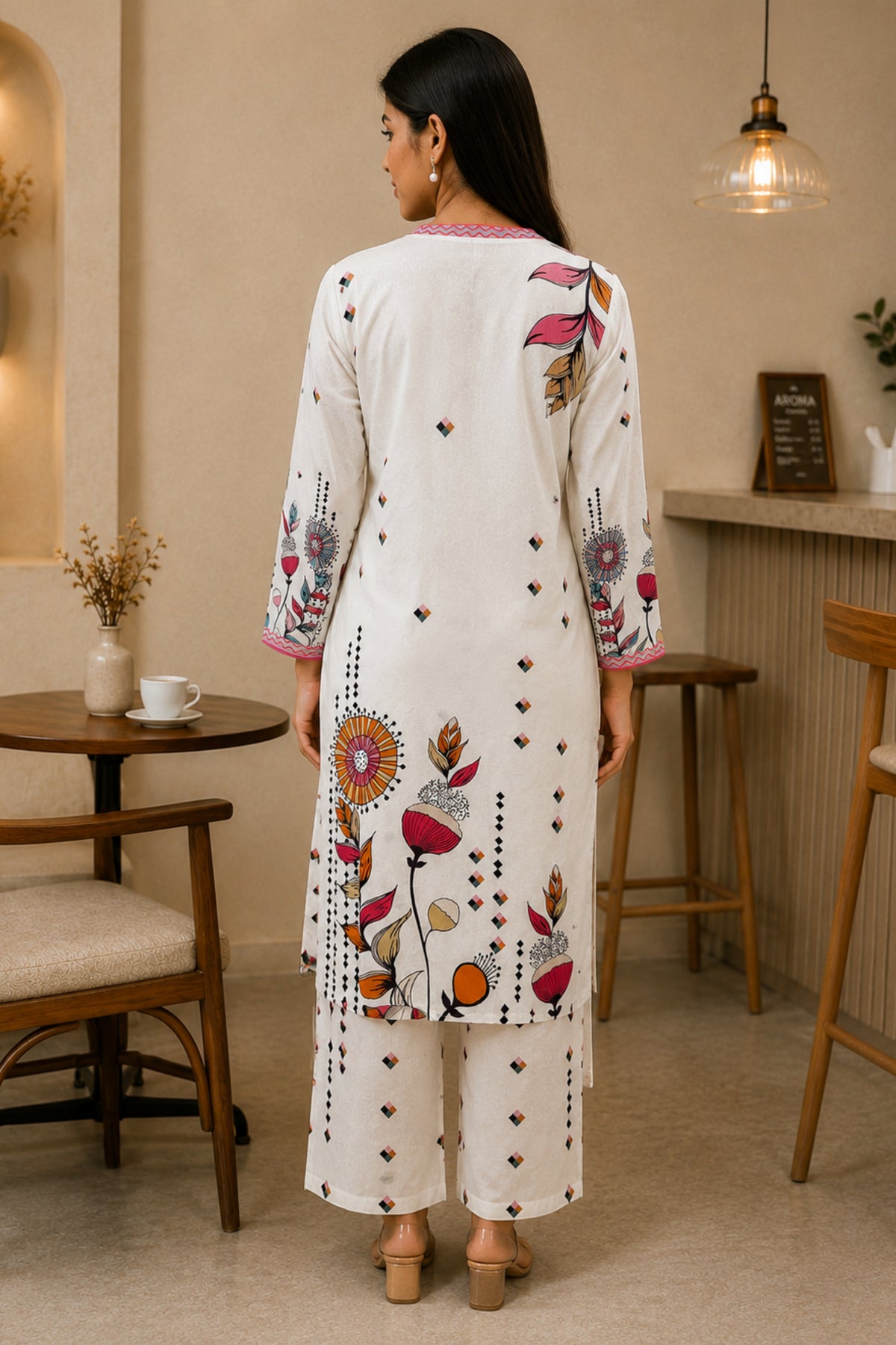 Ivory Sunburst Petal Kurta Set