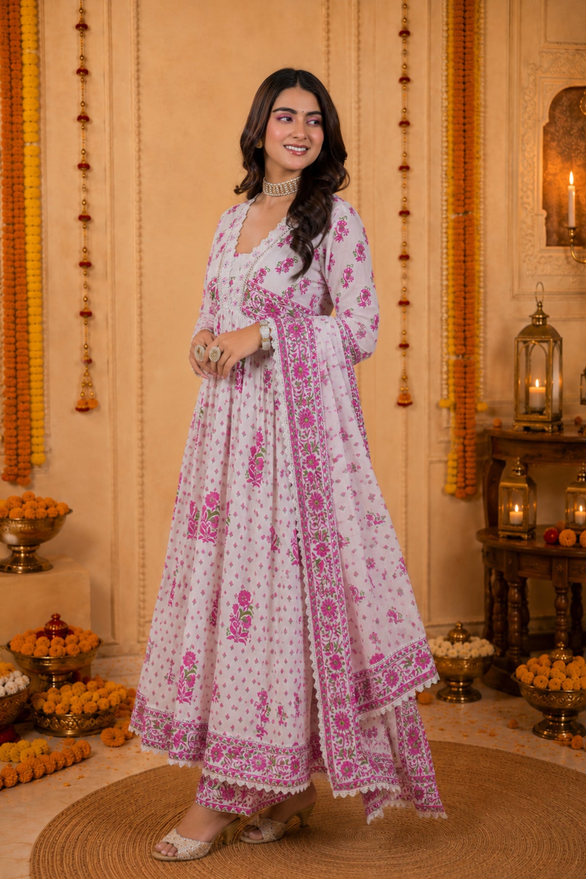Gulnaar Blossom Anarkali Set
