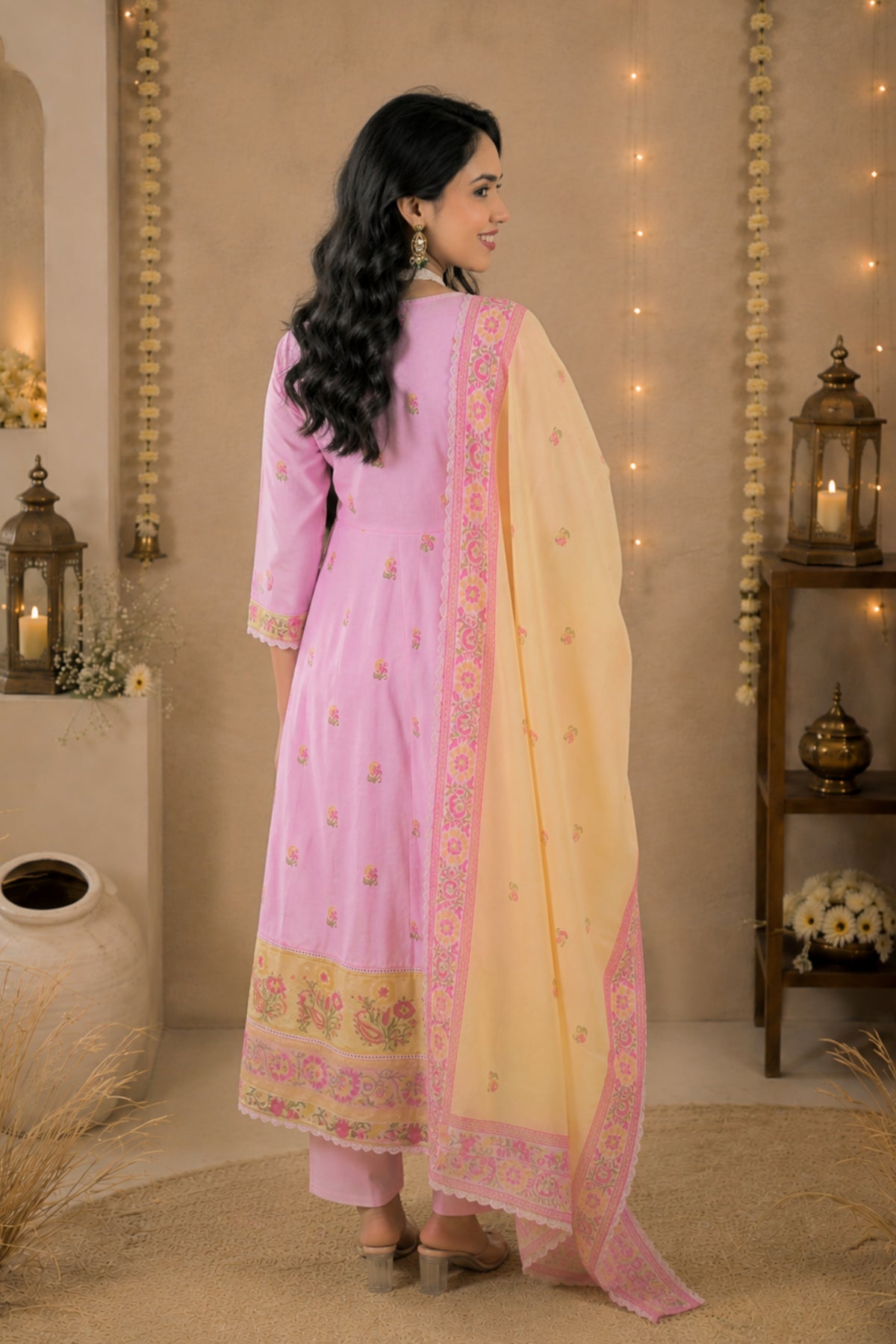 Rose Blossom Anarkali Set